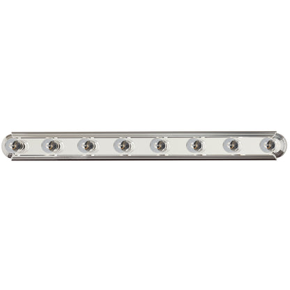 Maxim Essentials 8-Light Racetrack Bath Vanity Light in Polished Chrome 7128PC