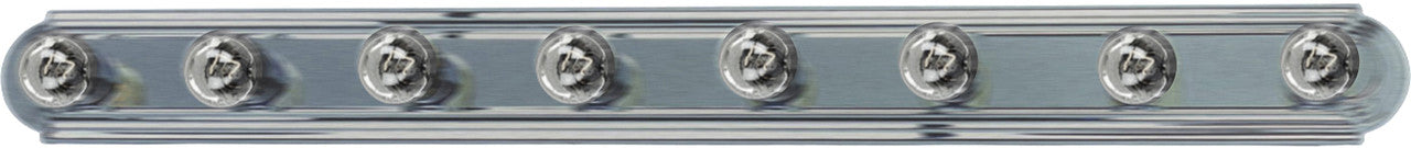 Maxim Essentials 8-Light Racetrack Bath Vanity Light in Satin Nickel 7128SN