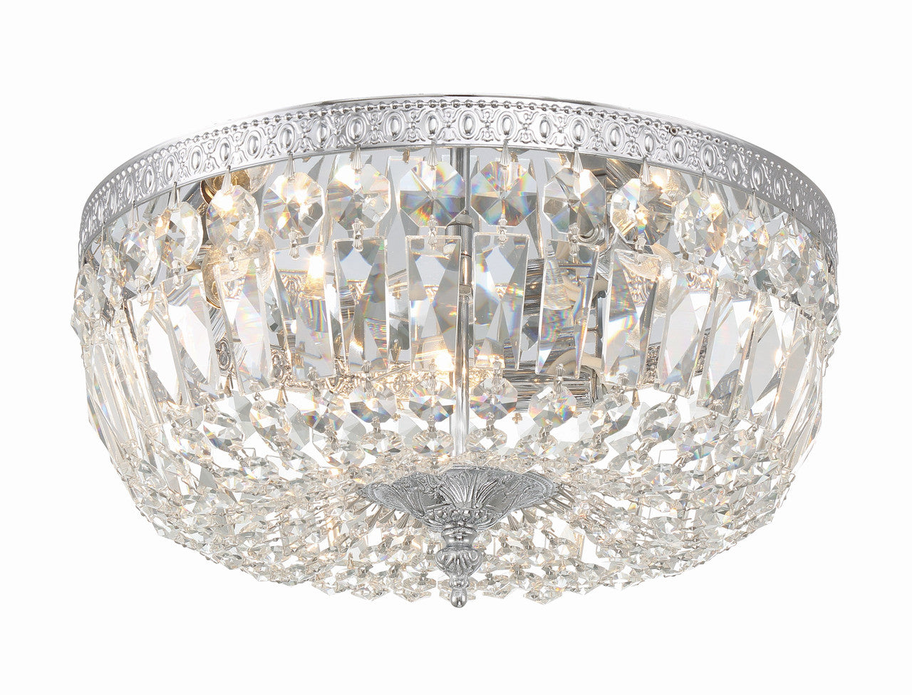 Crystorama Crystorama 3 Light Swarovski Strass Crystal Polished Chrome Ceiling Mount 714-CH-CL-S