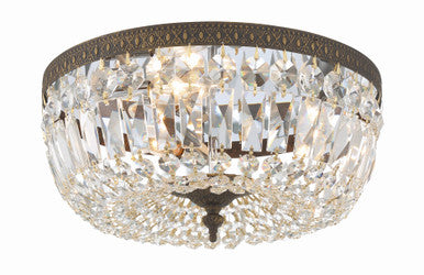 Crystorama Crystorama 3 Light Swarovski Strass Crystal English Bronze Ceiling Mount 714-EB-CL-S