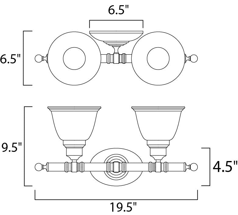 Maxim Essentials 2-Light Bath Vanity in Satin Nickel 7142FTSN