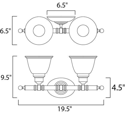 Maxim Essentials 2-Light Bath Vanity in Satin Nickel 7142FTSN