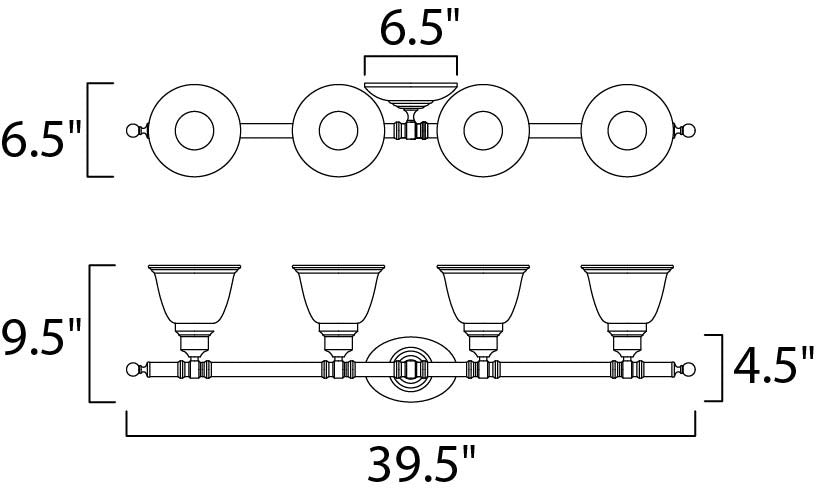 Maxim Essentials 4-Light Bath Vanity in Satin Nickel 7144FTSN