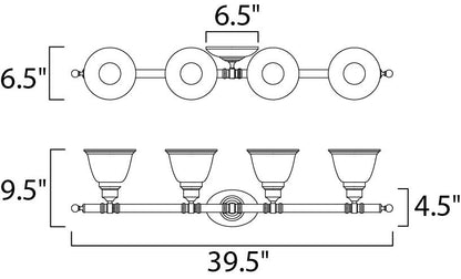 Maxim Essentials 4-Light Bath Vanity in Satin Nickel 7144FTSN