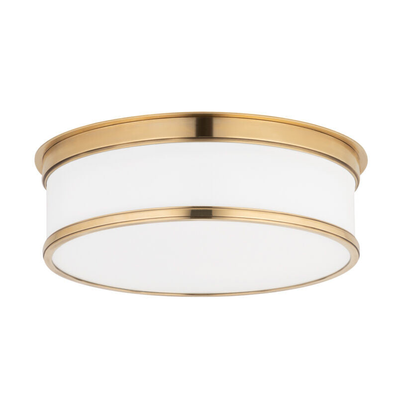 Hudson Valley Lighting Geneva Flush Mount in Aged Brass 715-AGB