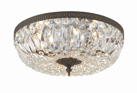 Crystorama Crystorama 3 Light Swarovski Strass Crystal English Bronze Ceiling Mount 716-EB-CL-S