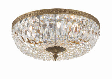 Crystorama Crystorama 3 Light Swarovski Strass Crystal Olde Brass Ceiling Mount 716-OB-CL-S