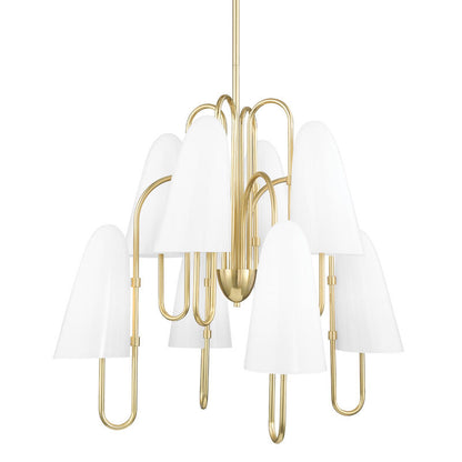 Hudson Valley Lighting Slate Hill Chandelier in Aged Brass 7178-AGB