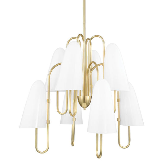 Hudson Valley Lighting Slate Hill Chandelier in Aged Brass 7178-AGB