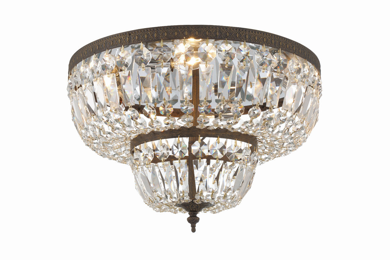 Crystorama Crystorama 4 Light Spectra Crystal English Bronze Ceiling Mount 718-EB-CL-SAQ