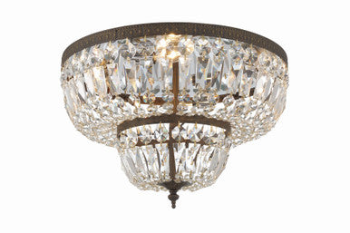 Crystorama Crystorama 4 Light Spectra Crystal English Bronze Ceiling Mount 718-EB-CL-SAQ