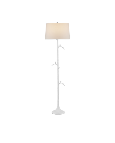 Currey & Co. Piaf White Floor Lamp 8000-0158