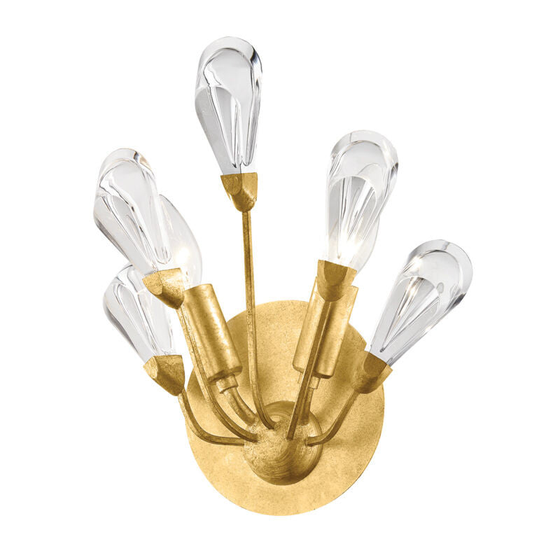 Hudson Valley Lighting Tulip Wall Sconce in Gold Leaf 7200-GL