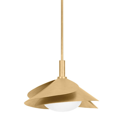 Hudson Valley Lighting Brookhaven Pendant in Vintage Gold Leaf 7208-VGL