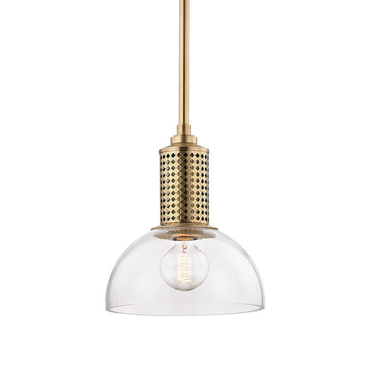 Hudson Valley Lighting Halcyon Pendant in Aged Brass 7210-AGB