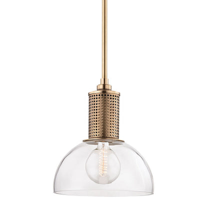 Hudson Valley Lighting Halcyon Pendant in Aged Brass 7214-AGB