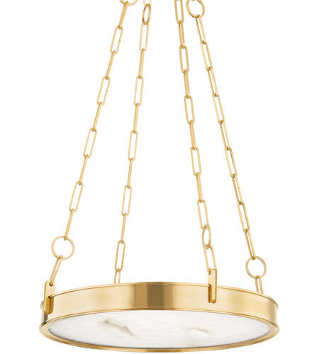 Hudson Valley Lighting Kirby 1 Light Chandelier in Aged Brass 7220-AGB