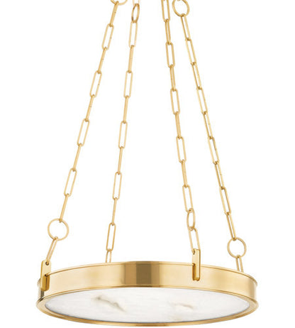 Hudson Valley Lighting Kirby 1 Light Chandelier in Aged Brass 7220-AGB