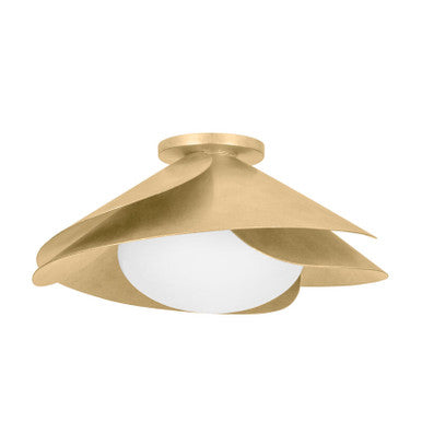 Hudson Valley Lighting Brookhaven Flush Mount in Vintage Gold Leaf 7222-VGL