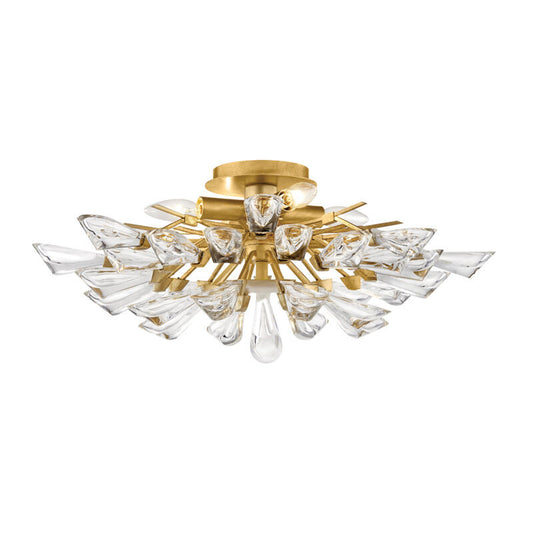 Hudson Valley Lighting Tulip Semi Flush in Gold Leaf 7223-GL