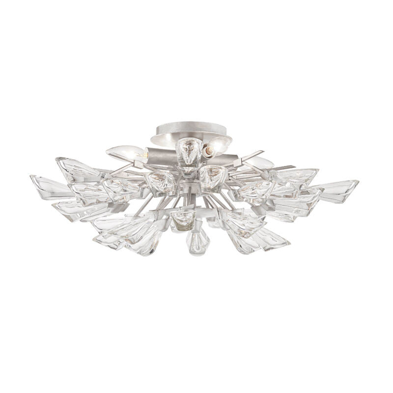 Hudson Valley Lighting Tulip Semi Flush in Silver Leaf 7223-SL