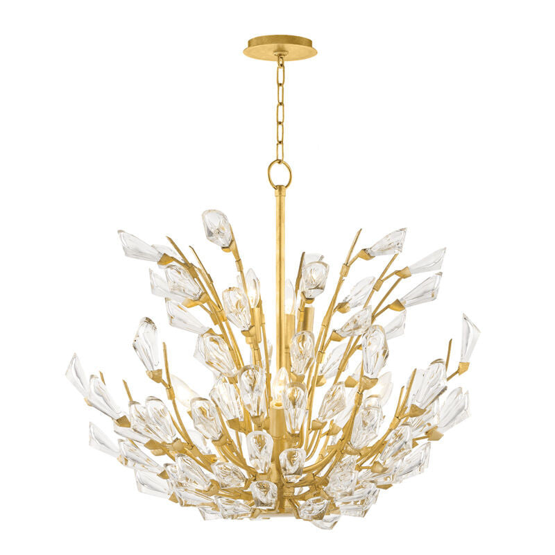 Hudson Valley Lighting Tulip Chandelier in Gold Leaf 7228-GL