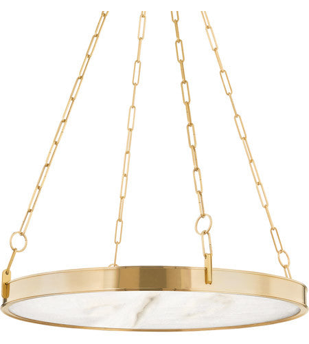 Hudson Valley Lighting Kirby 1 Light Chandelier in Aged Brass 7230-AGB