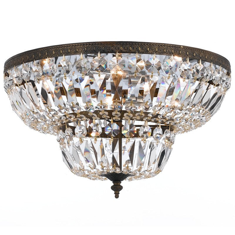 Crystorama Crystorama 6 Light Spectra Crystal English Bronze Ceiling Mount 724-EB-CL-SAQ