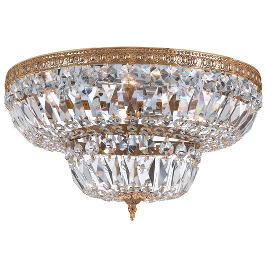 Crystorama Crystorama 6 Light Spectra Crystal Olde Brass Ceiling Mount 724-OB-CL-SAQ