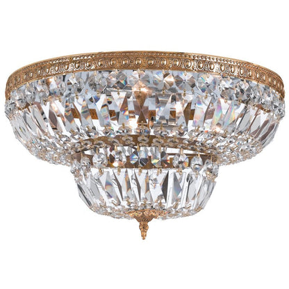 Crystorama Crystorama 6 Light Swarovski Strass Crystal Olde Brass Ceiling Mount 724-OB-CL-S