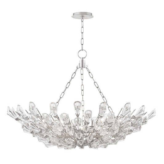 Hudson Valley Lighting Tulip Chandelier in Silver Leaf 7240-SL