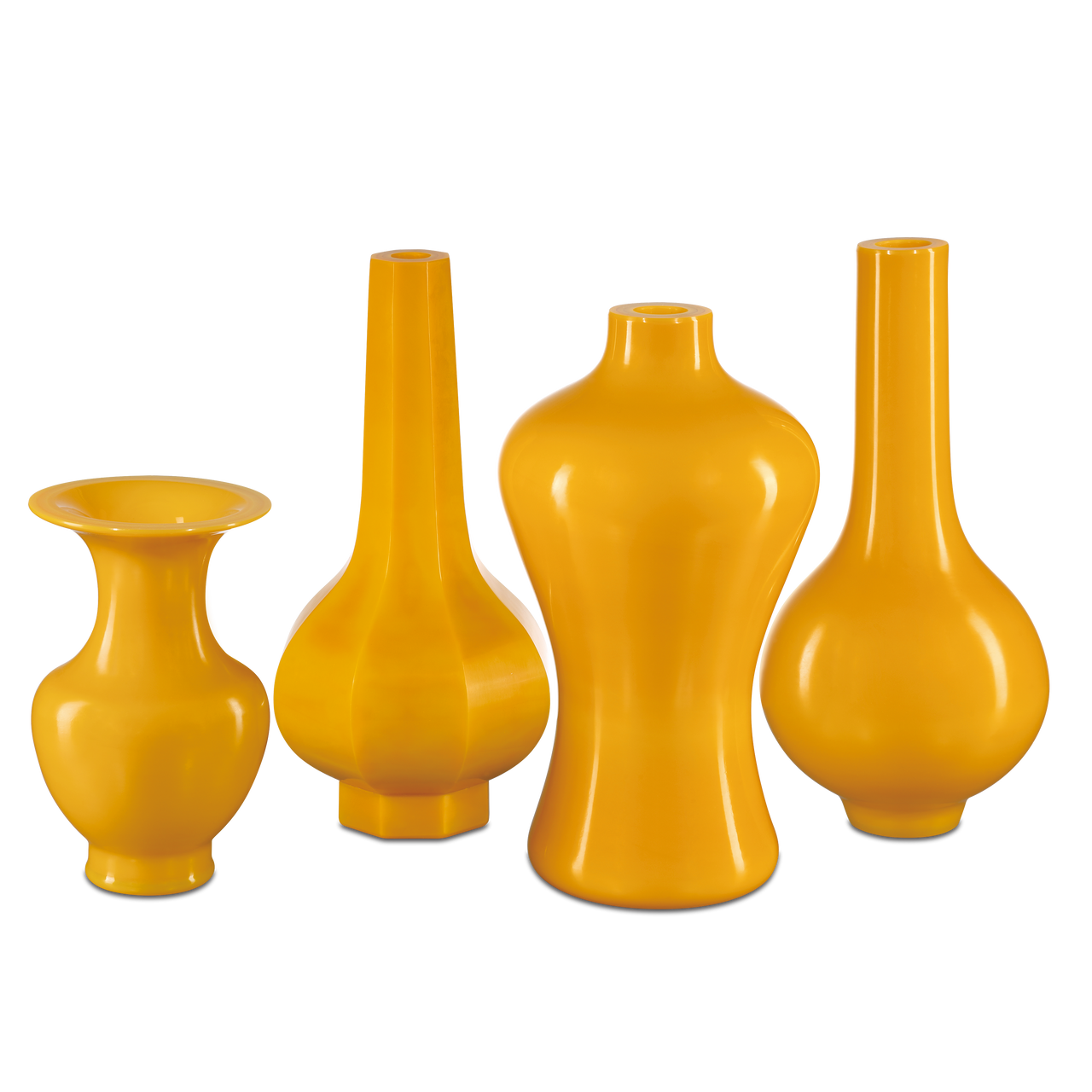 Currey & Co. Imperial Yellow Peking Long Neck Vase 1200-0683