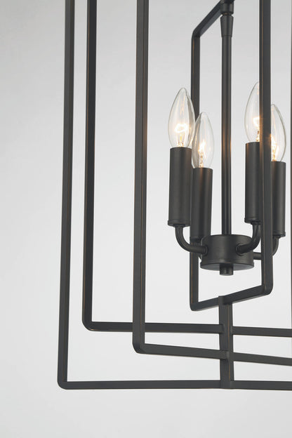 Lumanity Lighting Dalton 4-Light Geometric Pendant in Painted Oil Rubbed Bronze  L090-0024