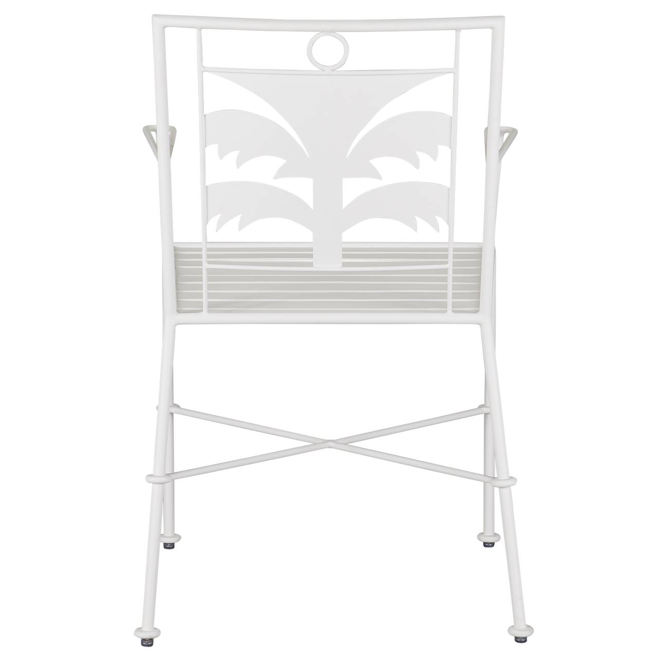 Currey & Co. Las Palmas White Armchair 4000-0165