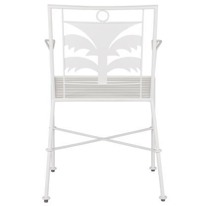 Currey & Co. Las Palmas White Armchair 4000-0165