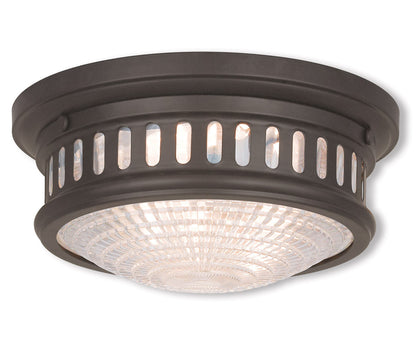 Livex Lighting Berwick Collection 2 Light Bronze Ceiling Mount in Bronze 73051-07