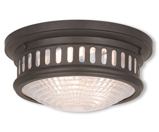 Livex Lighting Berwick Collection 2 Light Bronze Ceiling Mount in Bronze 73051-07