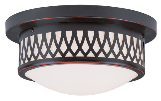 Livex Lighting Westfield Collection 2 Light Olde Bronze Ceiling Mount in Olde Bronze 7351-67