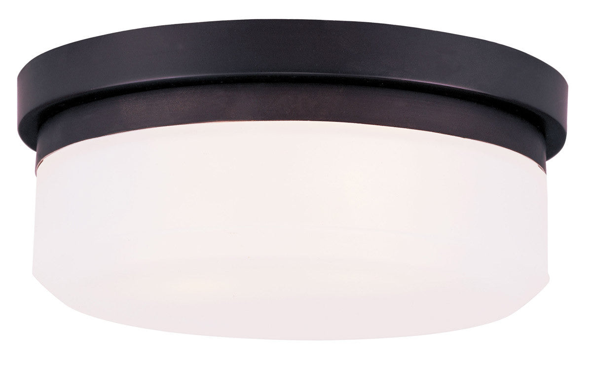 Livex Lighting Stratus Collection 2 Light Bronze Ceiling Mount in Bronze 7391-07