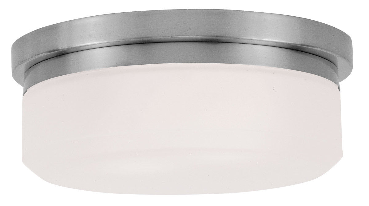 Livex Lighting Stratus Collection 2 Light BN Ceiling Mount or Wall Mount in Brushed Nickel 7391-91