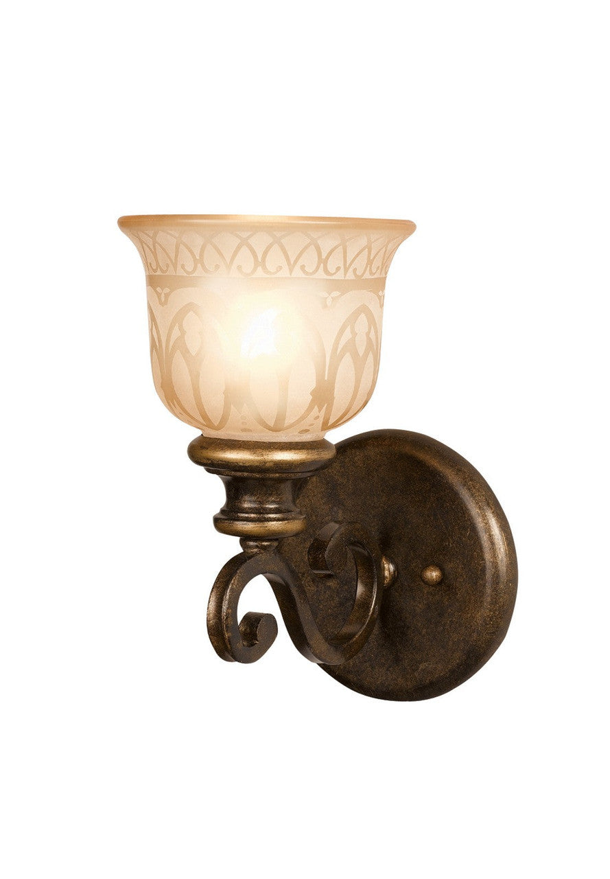 Crystorama Norwalk 1 Light Bronze Umber Wall Mount 7401-BU