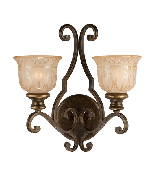 Crystorama Norwalk 2 Light Bronze Umber Wall Mount 7402-BU