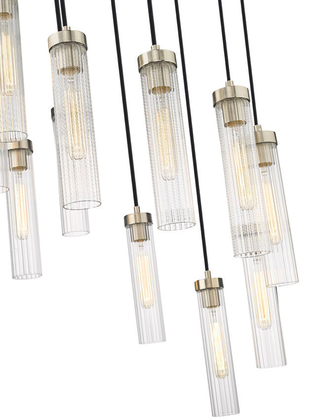 Z-Lite Beau 11 Light Chandelier in Brushed Nickel 740P-11R-BN