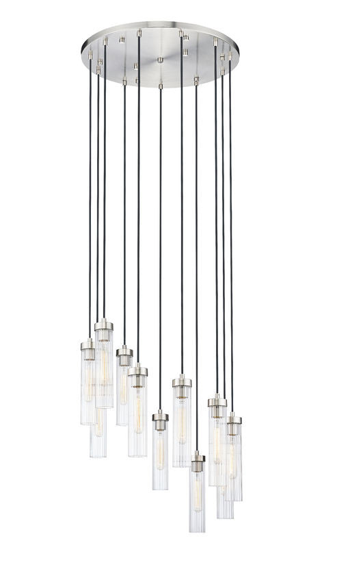 Z-Lite Beau 11 Light Chandelier in Brushed Nickel 740P-11R-BN