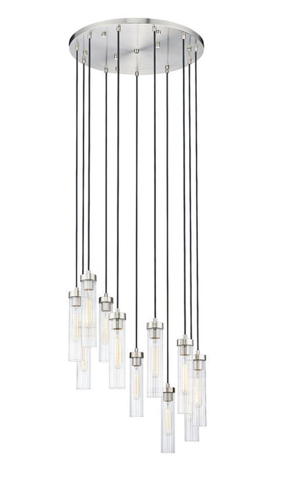 Z-Lite Beau 11 Light Chandelier in Brushed Nickel 740P-11R-BN