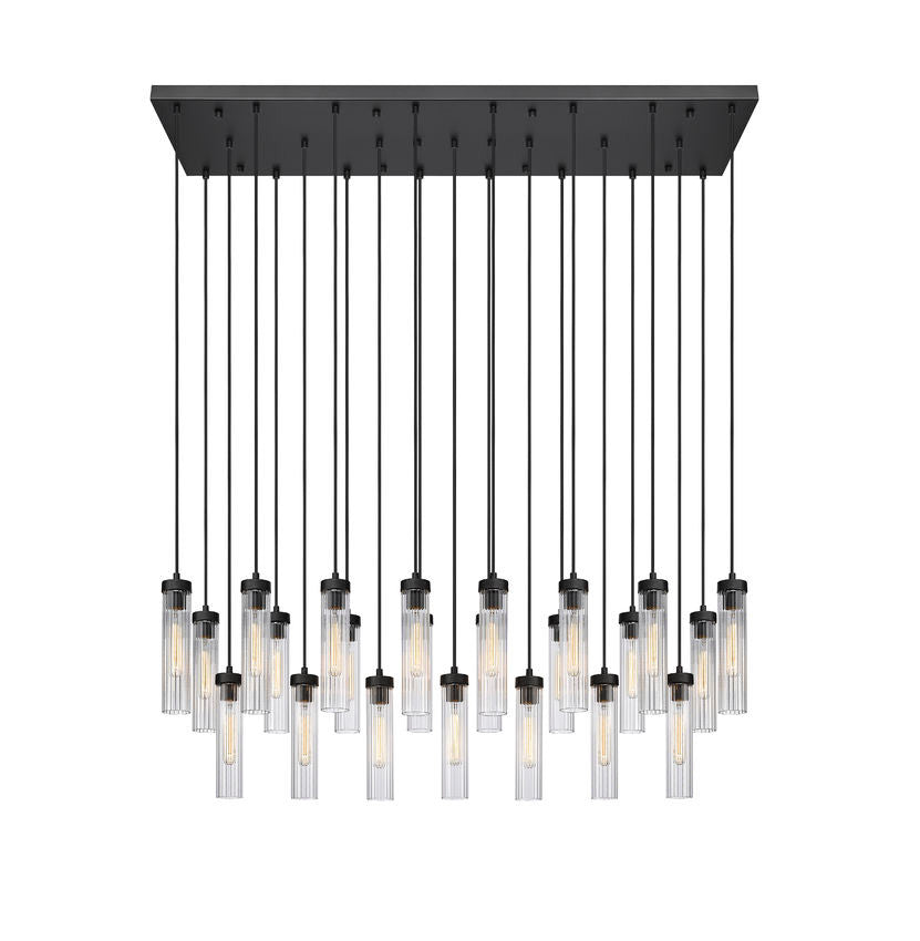 Z-Lite Beau 23 Light Linear Chandelier in Matte Black 740P-23L-MB