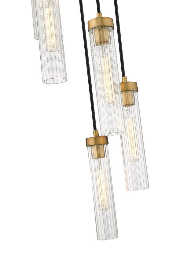 Z-Lite Beau 5 Light Chandelier in Rubbed Brass 740P-5R-RB