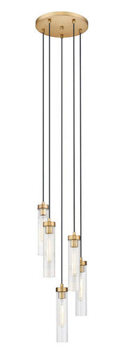 Z-Lite Beau 5 Light Chandelier in Rubbed Brass 740P-5R-RB