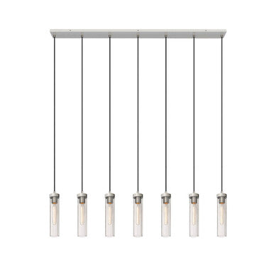 Z-Lite Beau 7 Light Linear Chandelier in Brushed Nickel 740P-7L-BN