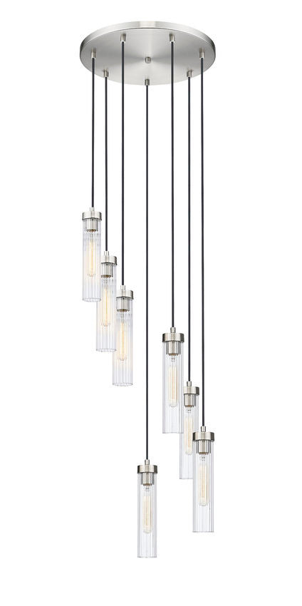 Z-Lite Beau 7 Light Chandelier in Brushed Nickel 740P-7R-BN